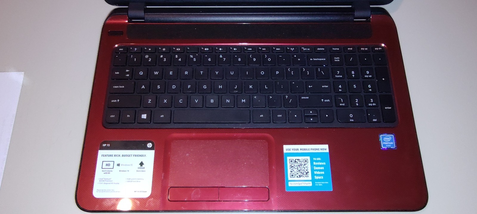 HP 15-F272WM 15.6″ Laptop WITH Dell Laptop case