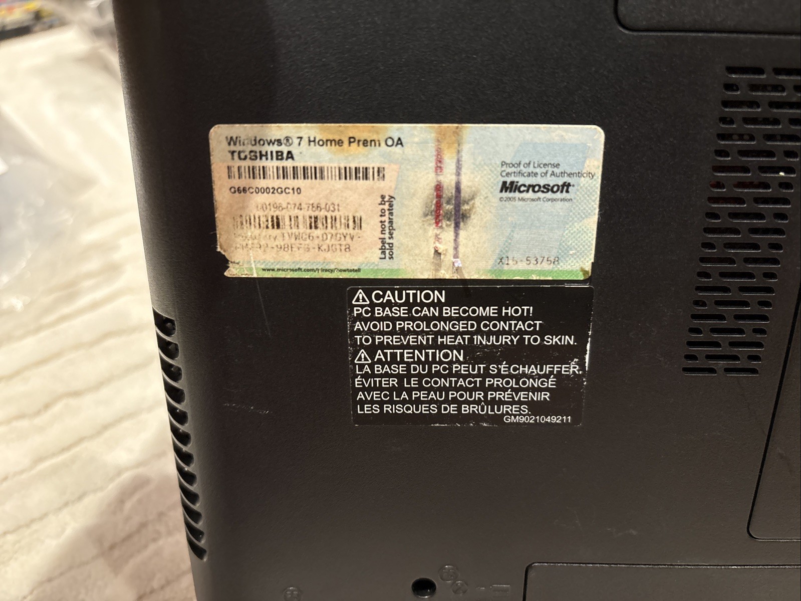 TOSHIBA SATELLITE L645D – FOR PARTS