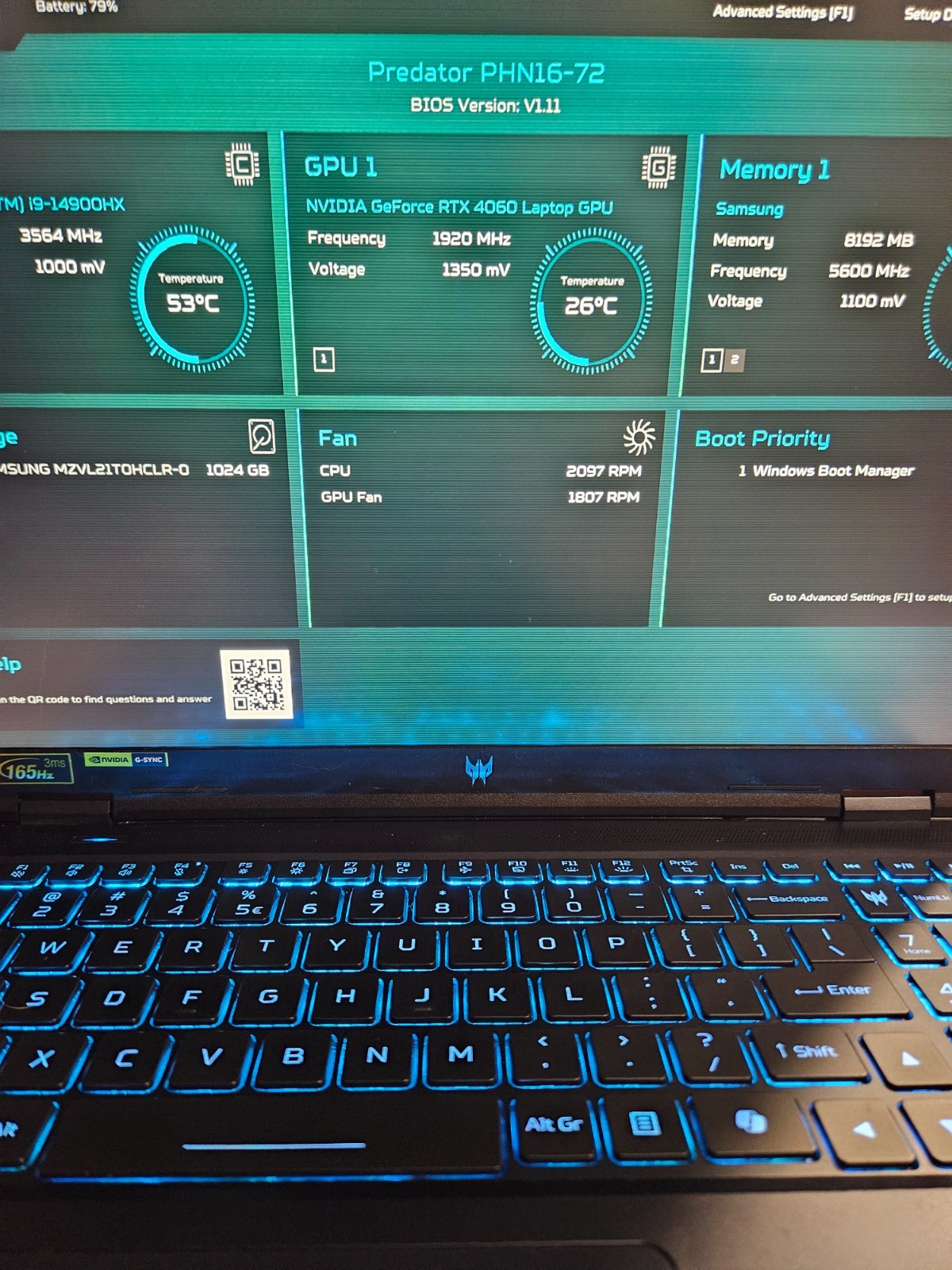 Predator Helios Neo 16 – Acer Product – Great Condition