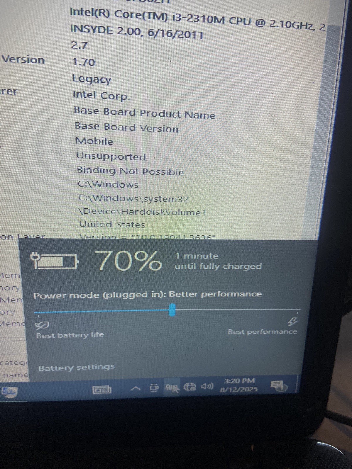 TOSHIBA SATELLITE L750 15.6″ INTEL CORE i3 2.10GHz 4GB 320 GB WIN 10 PRO