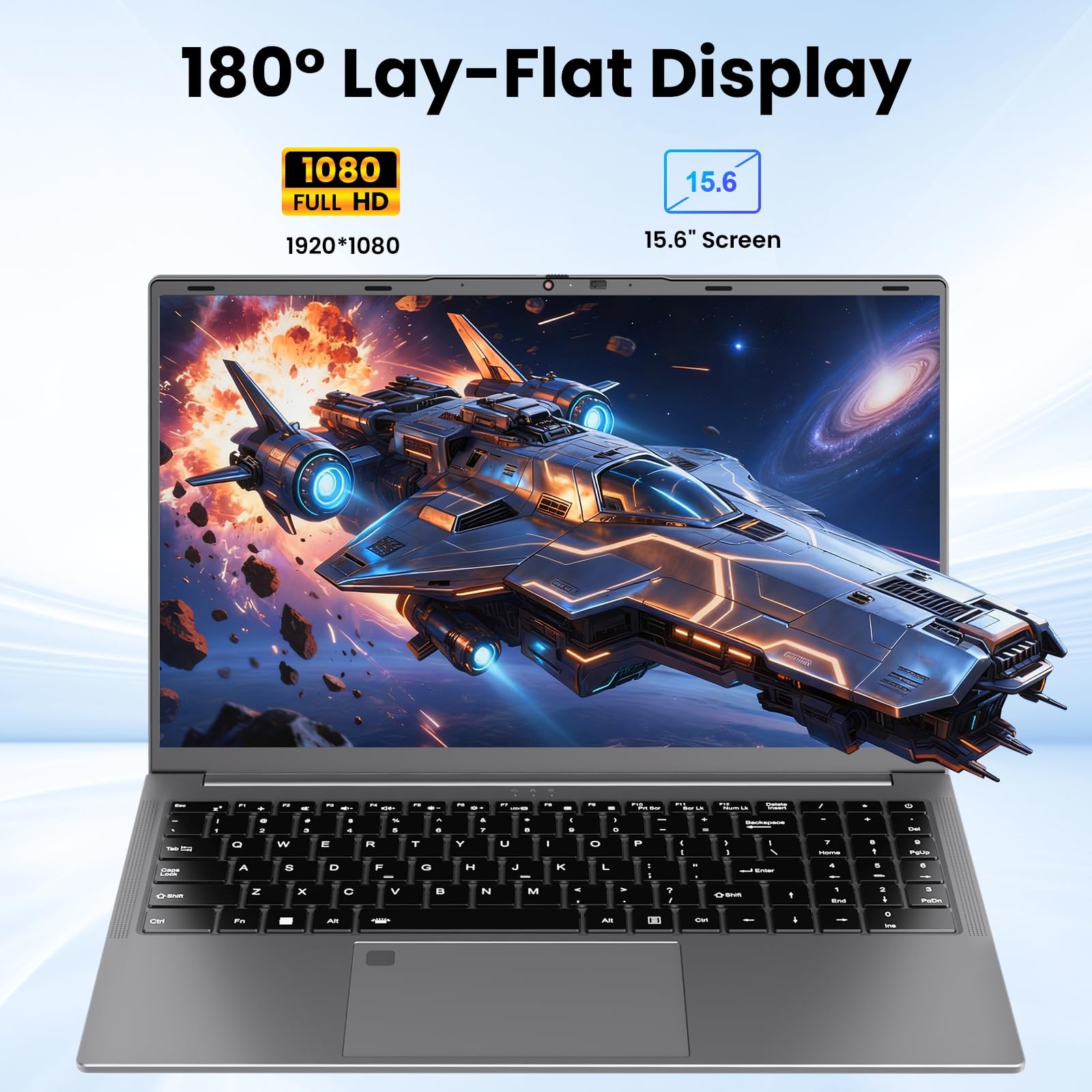 15.6″ FHD Laptop i7-9750H 8GB RAM 256GB SSD Backlit Keyboard Windows 11