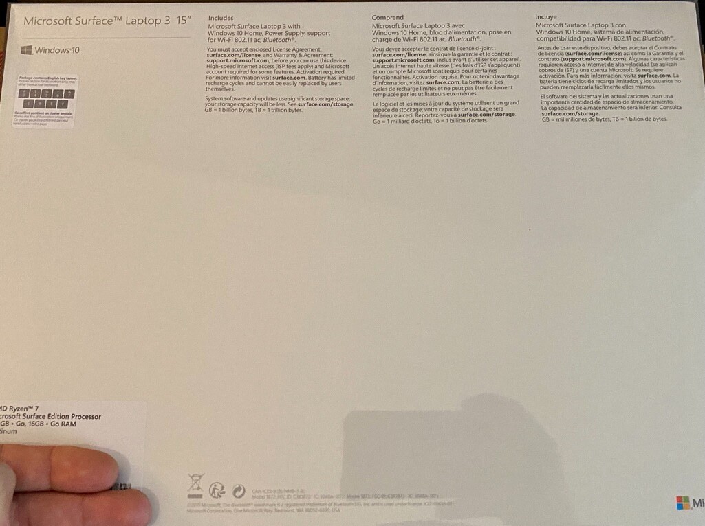Microsoft Surface Laptop 3 (15 in | AMD Ryzen 7 (Gen 3) | 512GB SSD | Platinum)