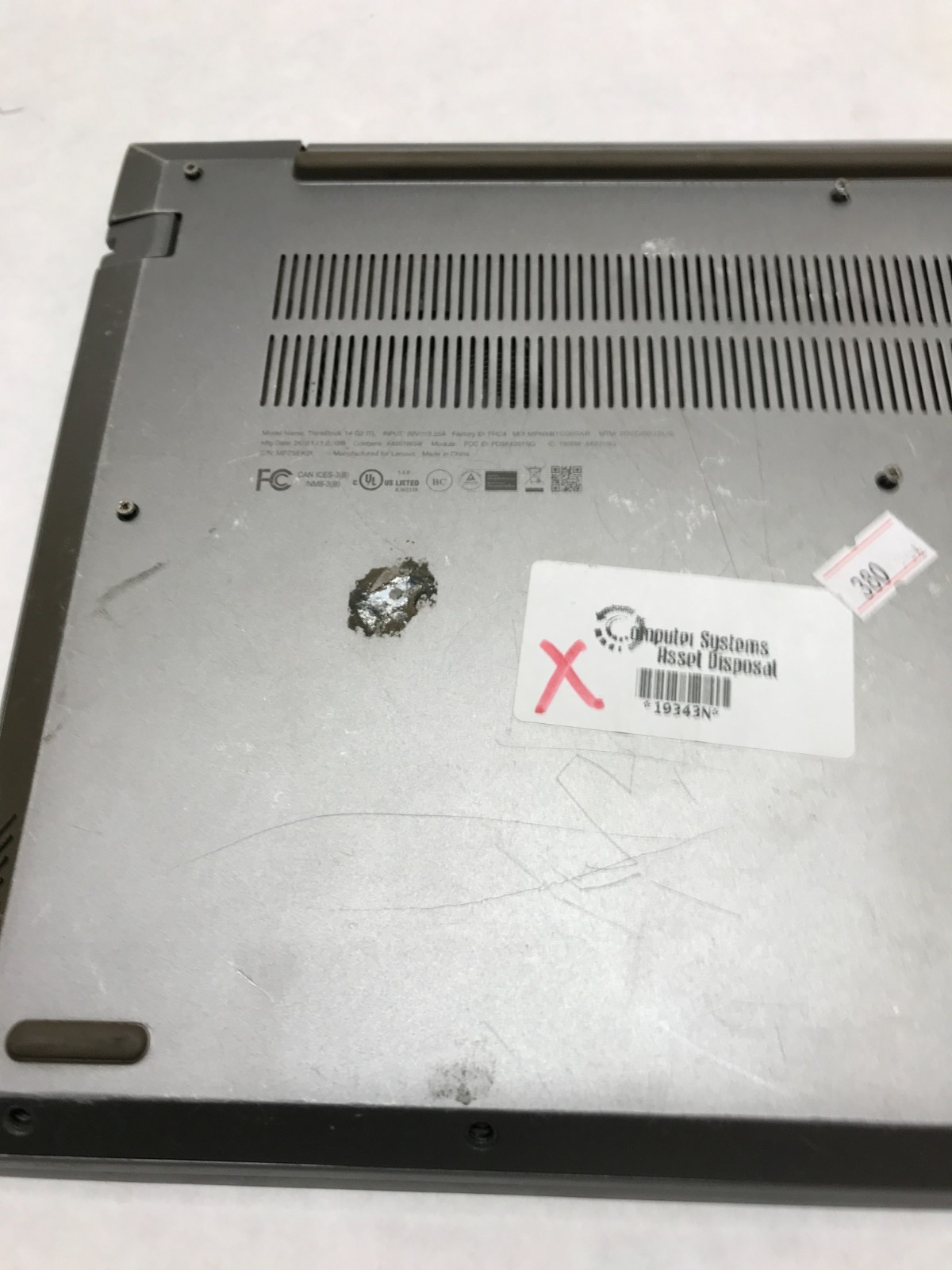 Lenovo ThinkBook 14 G2 ITL 14″ Intel Core i7 NO RAM NO SSD/OS WILL NOT BOOT – DW