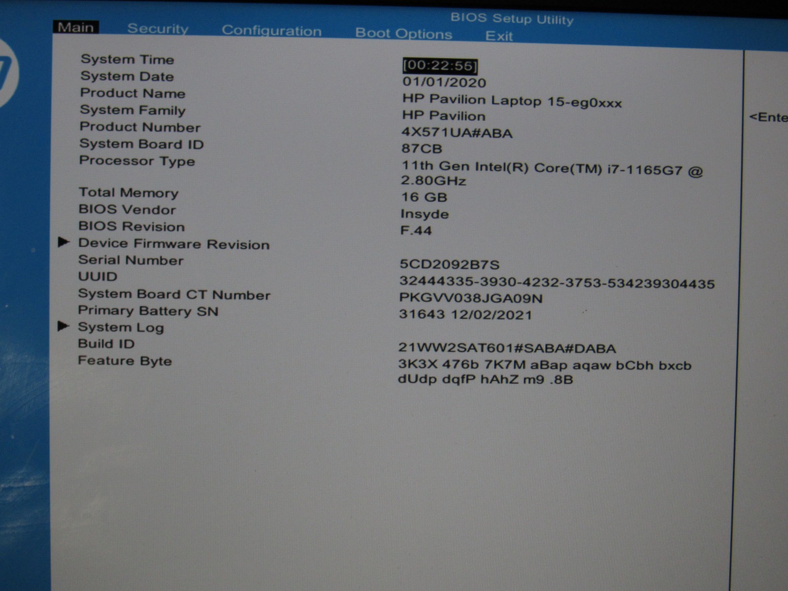 HP Pavilion 15-eg0025nr 15.6″ Laptop i7-1165G7 2.80GHz 16GB RAM / NO HARD DRIVE