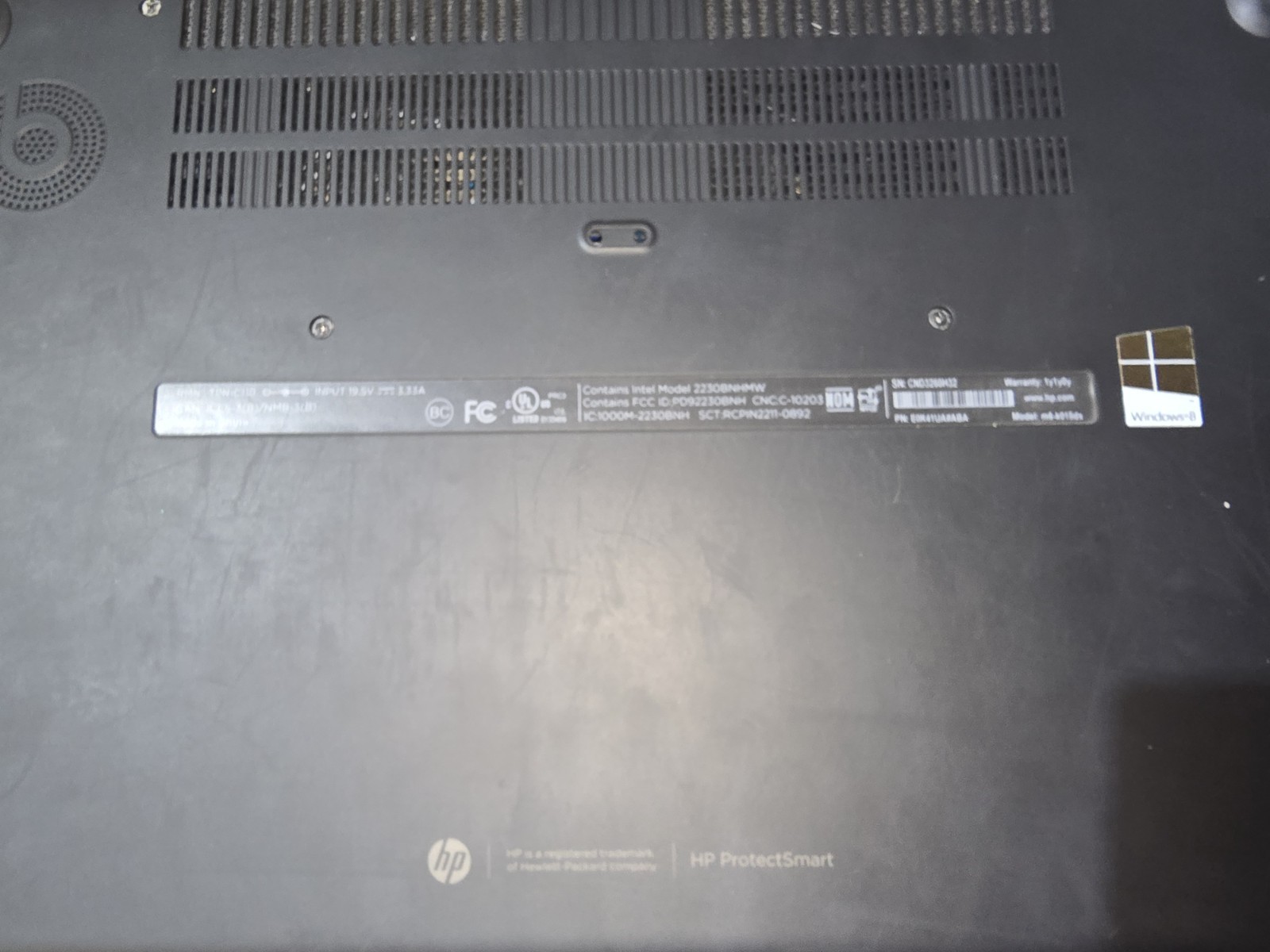 HP Envy Touchsmart Laptop Intel Core i5