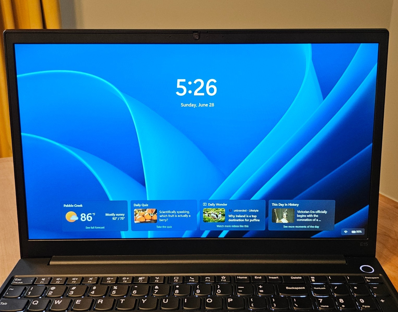 Nice Lenovo E15 Gen 2 i5-1135G7 2.40GHz 8GB 256GB NVMe Full HD AC & 83% Battery