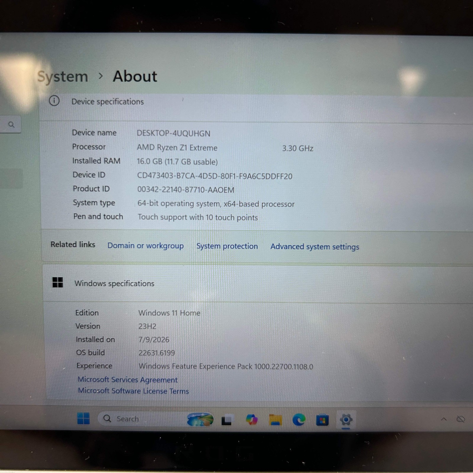 Asus ROG Ally 7″ AMD Ryzen Z1 Extreme 16GB RAM 512GB White RC71L-ALLY.Z1X_512