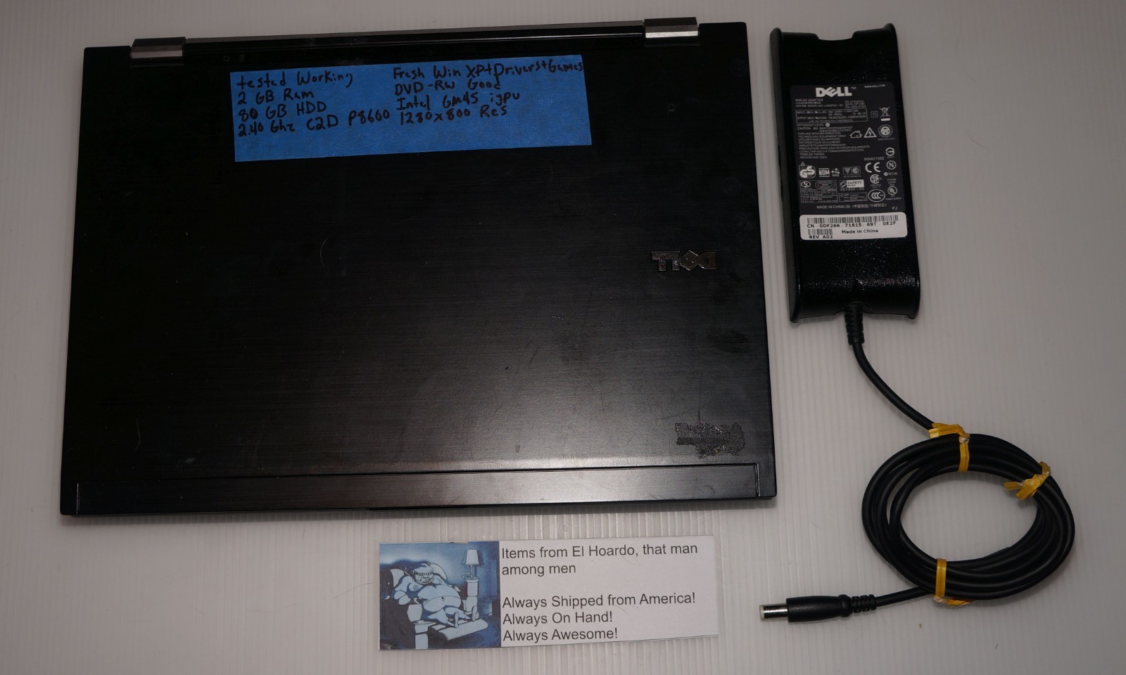 Dell Latitude E6400 2GB Ram 80GB HDD 2.40Ghz C2D P8600 Windows XP RS-232 Working