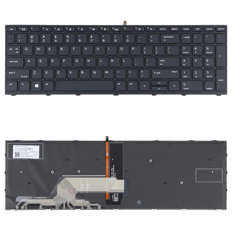For HP Probook 450 G5 455 G5 470 G5 650 G4 650 G5 US Version Keyboard with Back
