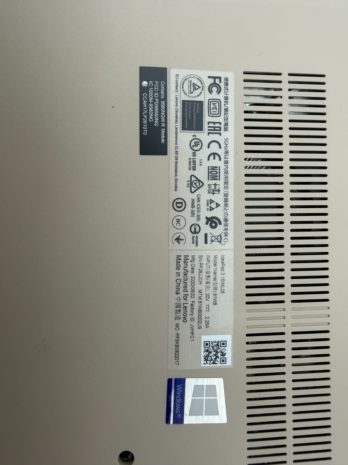 Lenovo Ideapad 3 15IML05 15.6″ Pentium Gold 6405U 2.4GHz 4GB RAM 1TB HDD