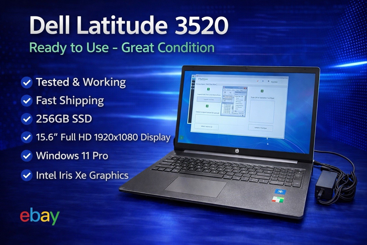 Dell Latitude 3520 i5 1135G7 2.40GHz/ 8G/256GB SSD 1920×1080 Win 11 Pro