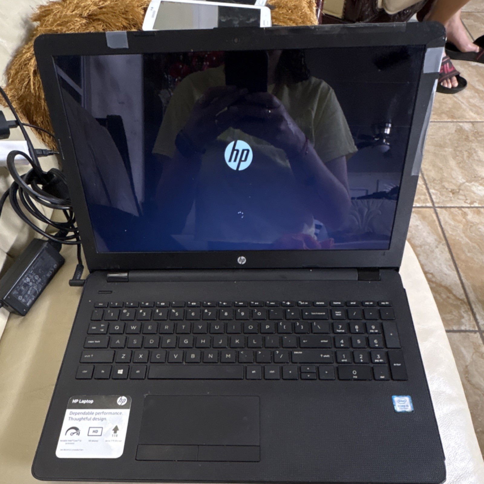 HP Intel Core i5 7th Gen. 15.6″ Black Laptop 1TB HDD HD Display Windows 10