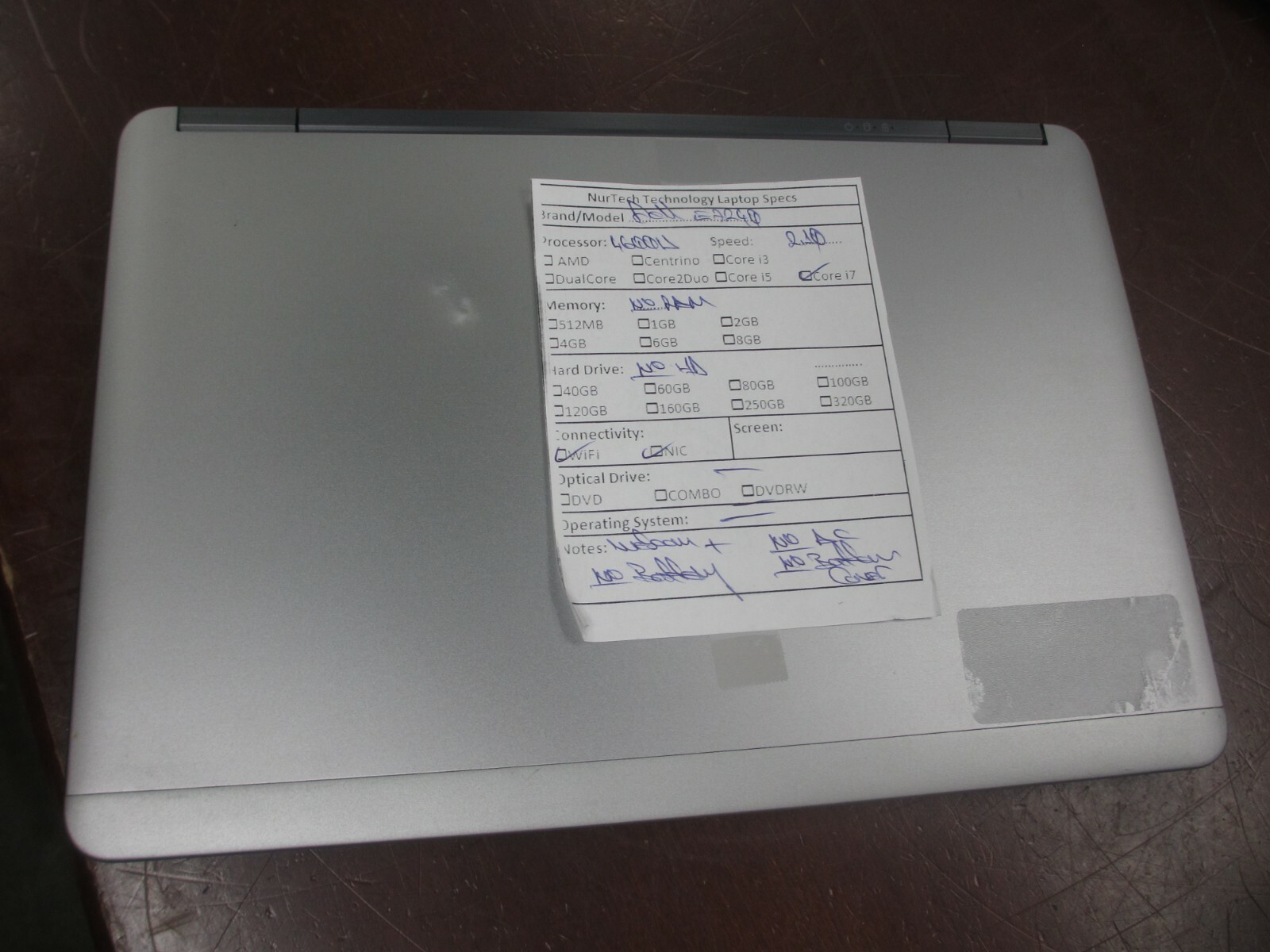 Dell Latitude E7240 I7-4600U 2.10GHz Laptop [NO RAM/HDD/OS/BATTERY/AC/BCOVER]@@