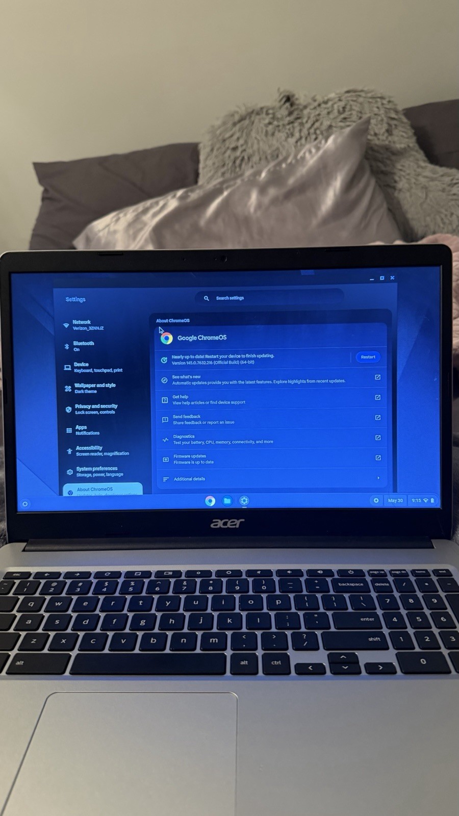 Acer Chromebook 315 15.6” (64GB eMMC Intel Celeron N4020 1.1GHz 4GB RAM) Laptop