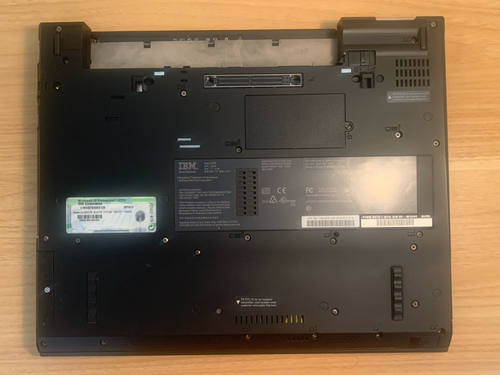Rare IBM Thinkpad T42p 1.8Ghz Pentium-M 1GB RAM 1600×1200 IPS Display Windows XP