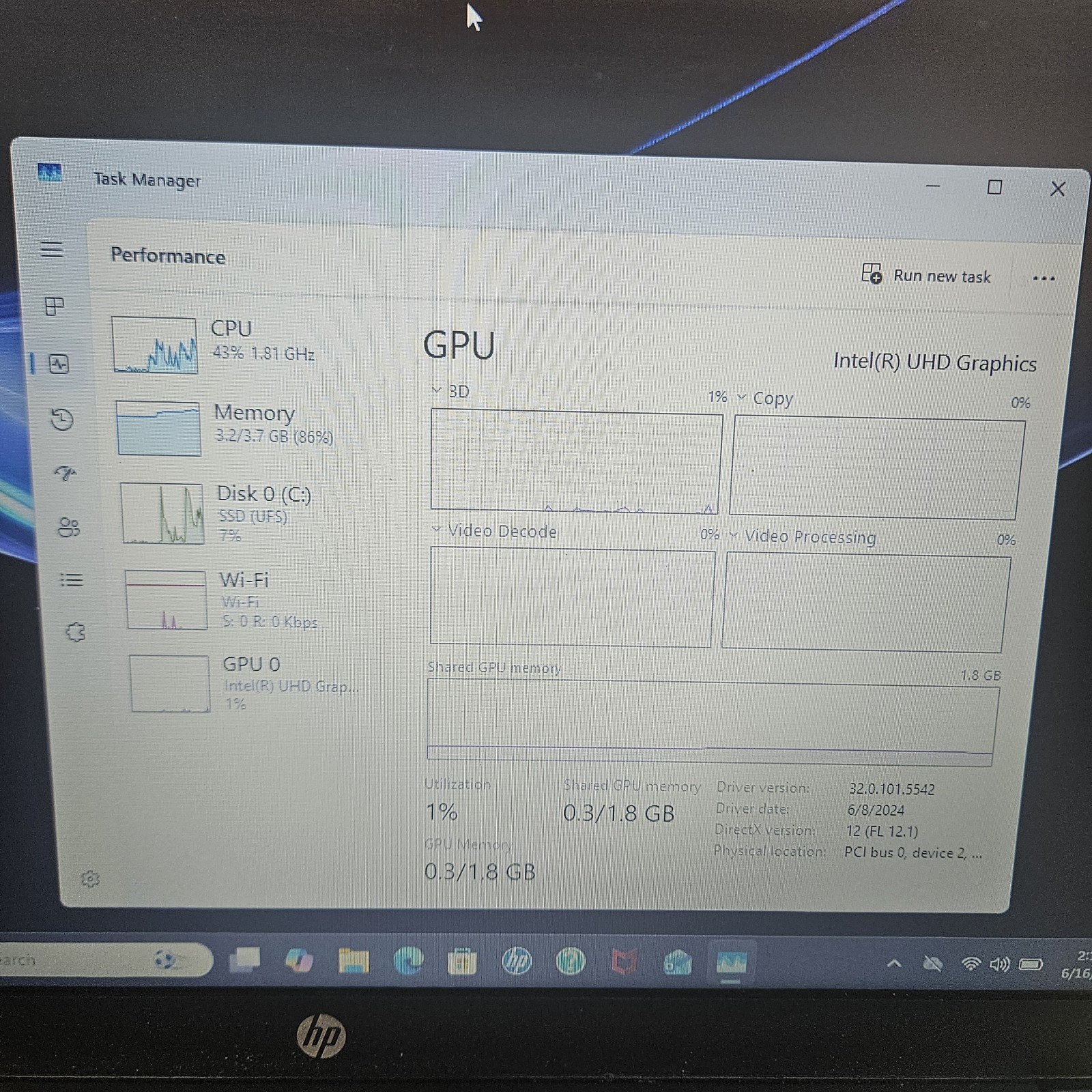 HP 15-fd0xxx 15.6″ Laptop Intel N200 4-Core 4GB RAM 128GB SSD