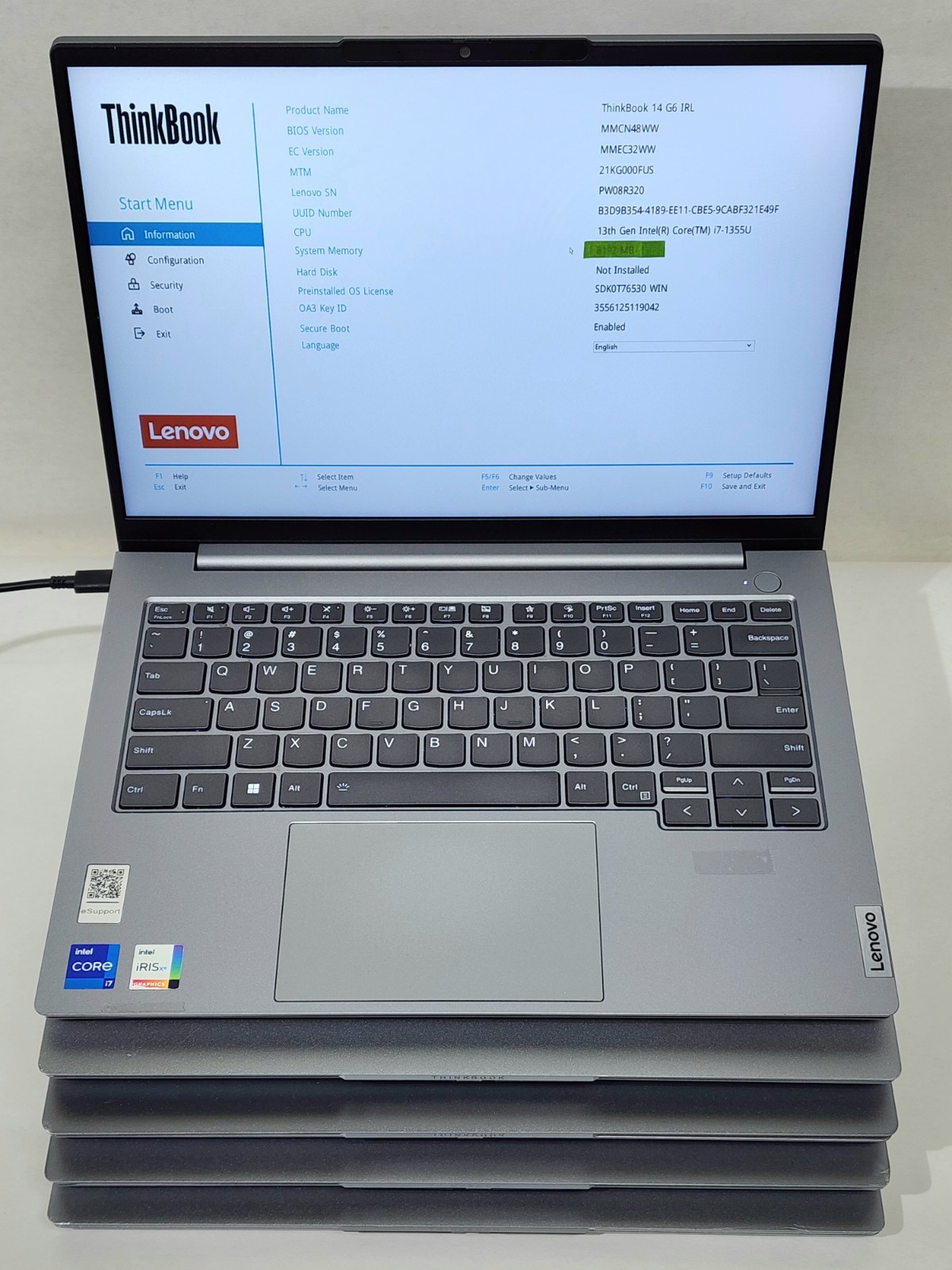 Lot of 5 Lenovo ThinkBook 14 G6 IRL 14″Touchscreen Ultra i7-1355U(NO RAM,SSD,AC)