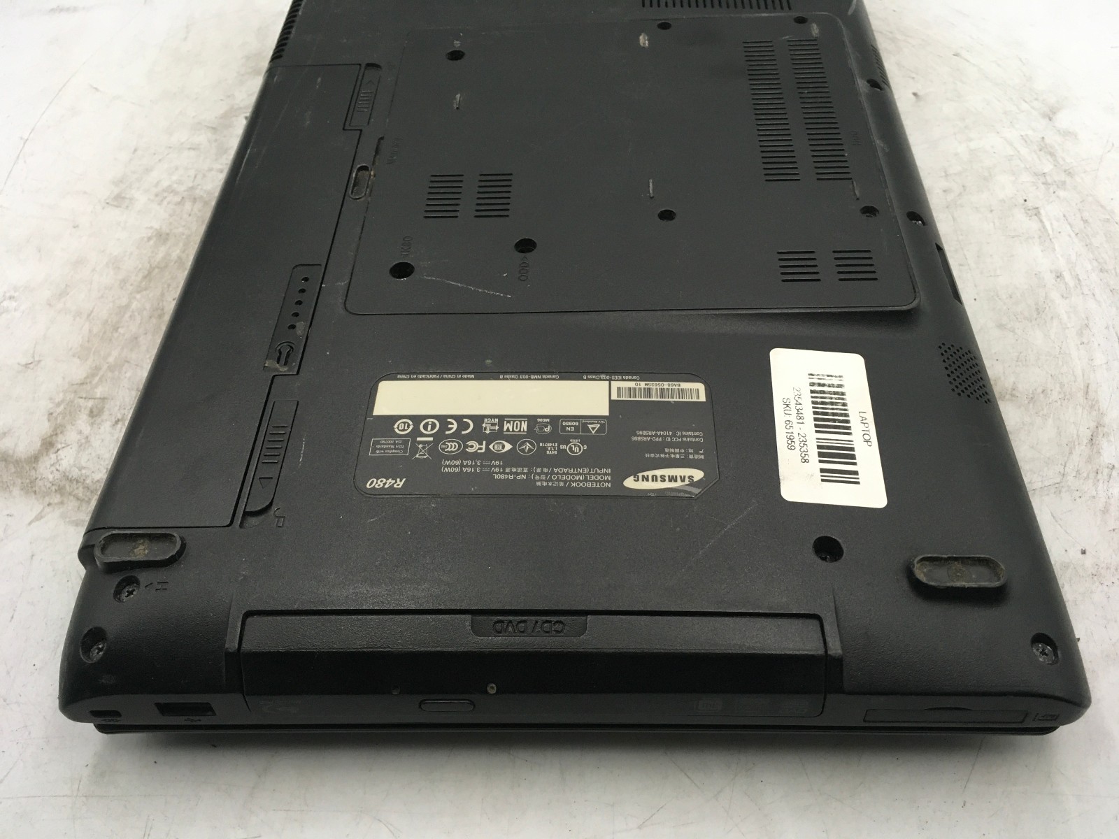 SAMSUNG R480 NP-R480L – BOOTS TO BIOS – INTEL PENTIUM T4400 – 4GB RAM – READ -BB