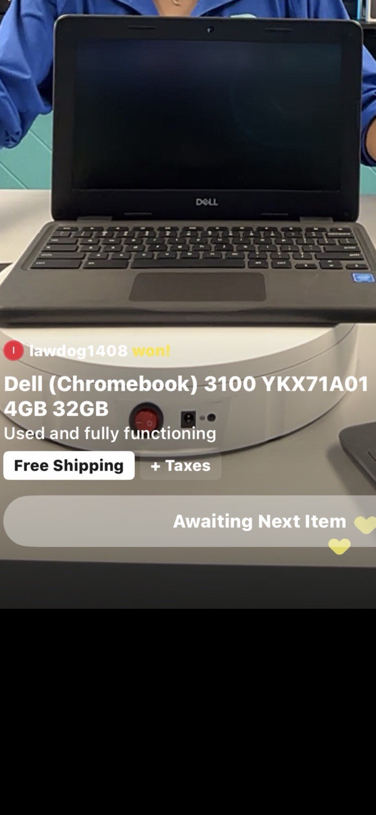 Dell Chromebook 3100, 4GB RAM, 32GB HD YKX71A01