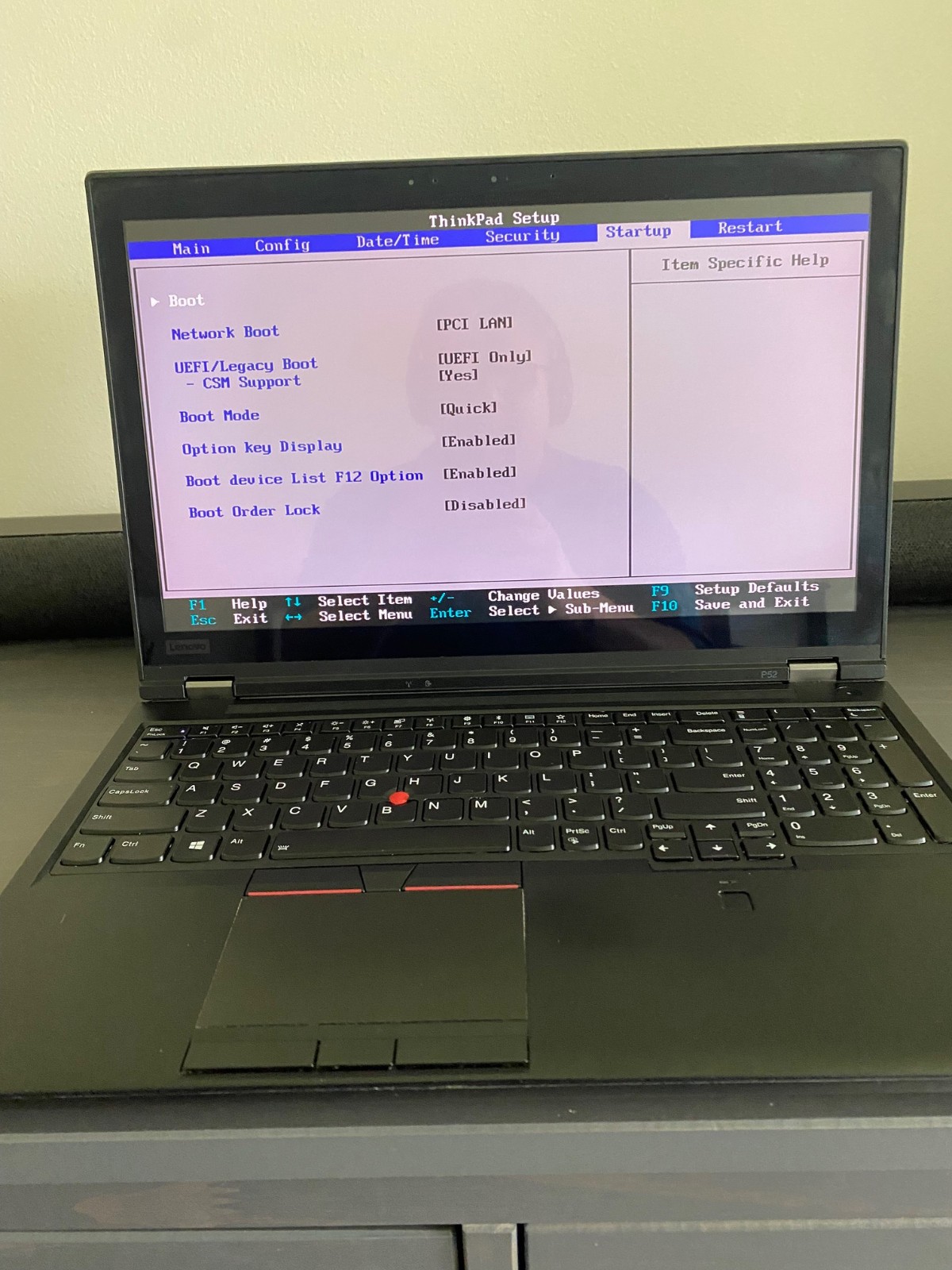 Lenovo ThinkPad P52 15″ 4k I7-8850H P3200 256×2 SSD 32GB W11P/OfficePro