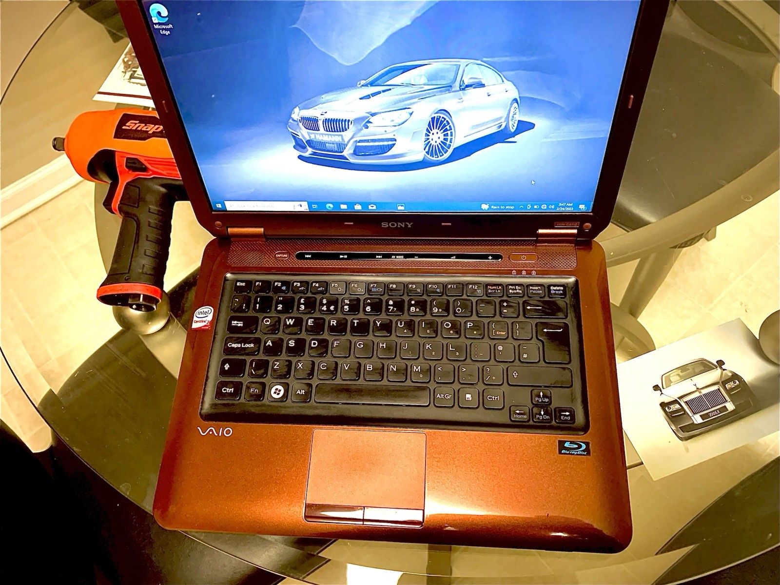 SONY VAIO BURGUNDY LAPTOP