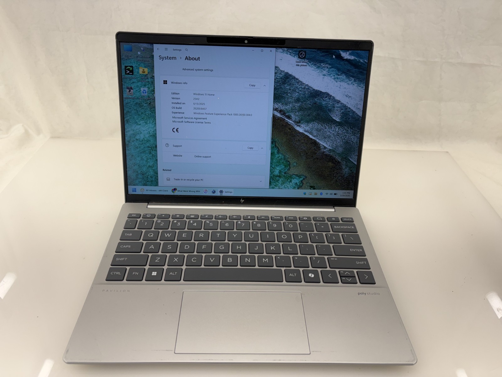 HP Pavilion 13 inch Aero Laptop – Windows 11 Ryzen 5 8640U 16gb RAM 512GB SSD