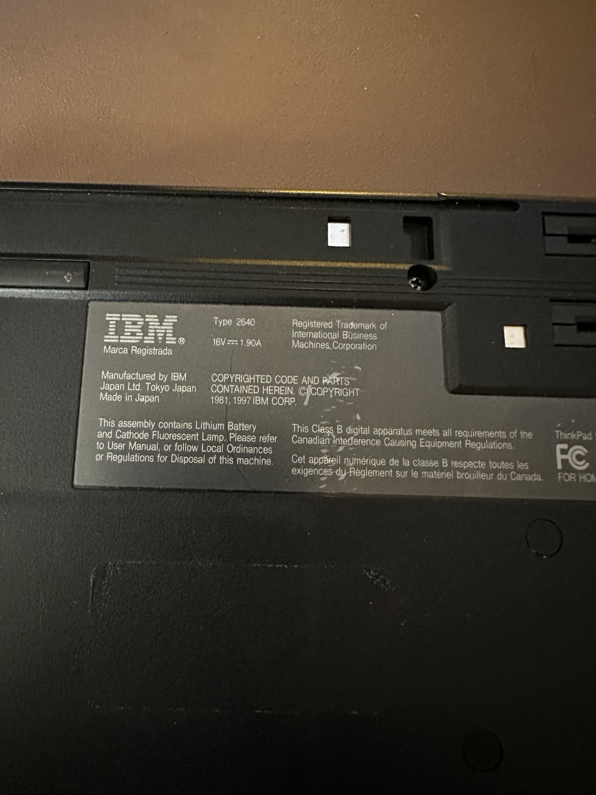 IBM ThinkPad 560X Type 2640 Pentium MMX 12.1” Vintage Retro Laptop untested