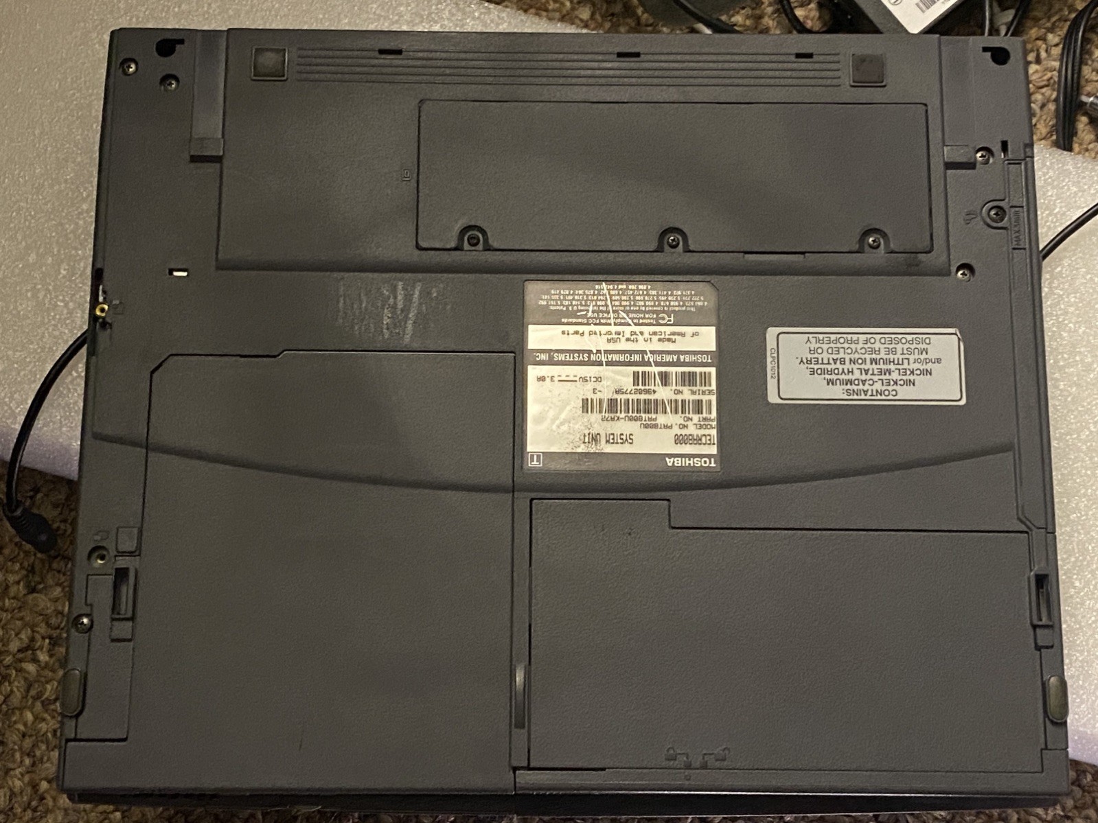 Toshiba Tecra 8000 Laptop 366Mhz 128mb 8gb Win XP Pro Retro TESTED – BAD MOUSE