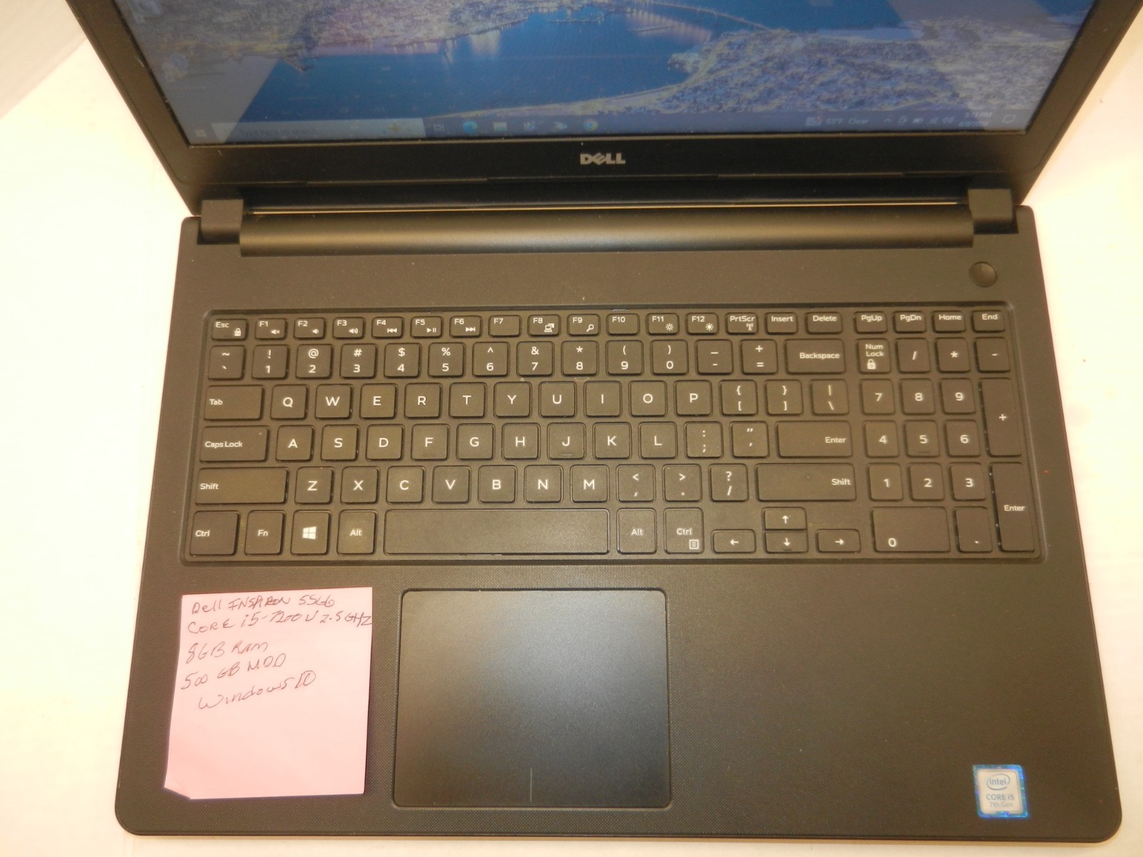 DELL INSPIRON 15 5566 15.6″ CORE i5-7200U@2.5GHz 8GB RAM 500GB HDD WINDOWS 10
