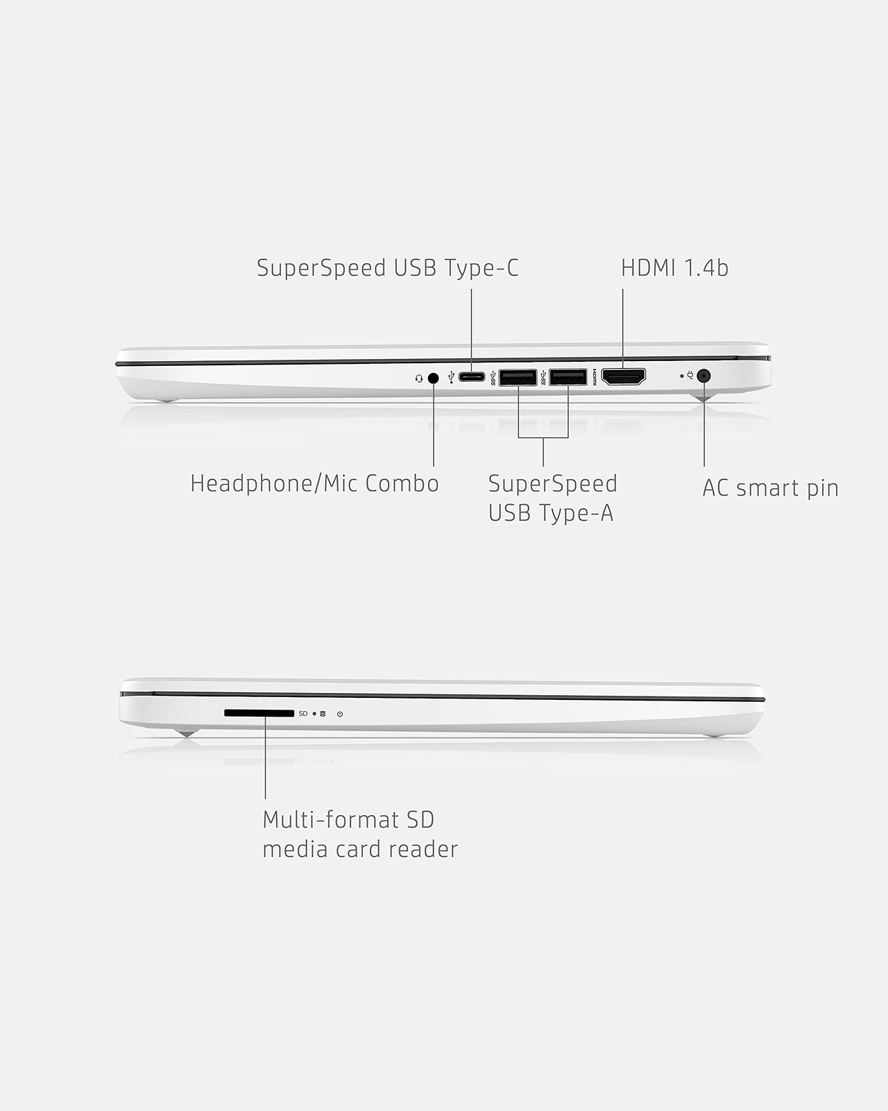 HP 14″ Laptop N4020 4GB 64GB Touchscreen Win 11H 14-dq0080nr Snowflake White