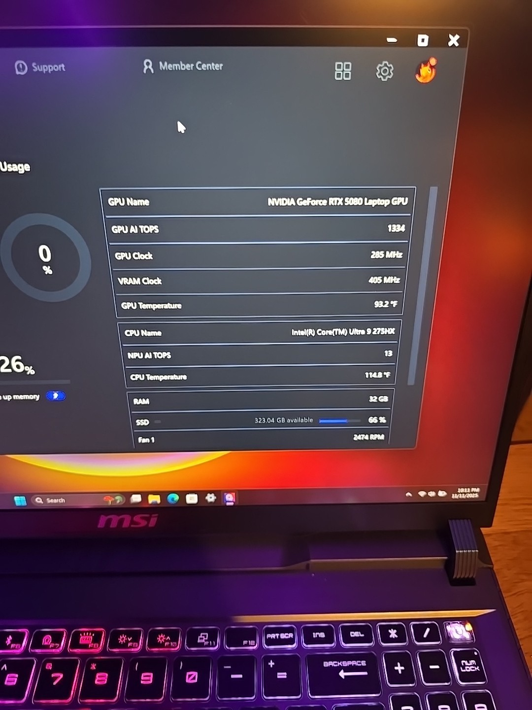 MSI – Vector 16 HX AI 400 16″ 240Hz QHD+ Gaming Laptop – RTX 5080 Intel 9-275HX