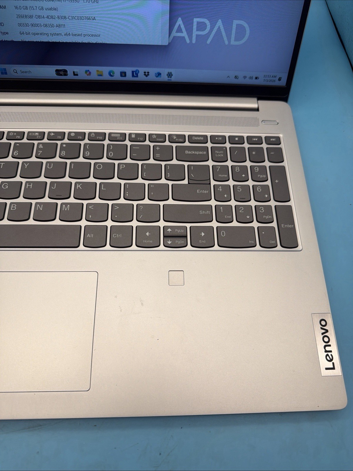 Lenovo IdeaPad Slim 5i 16″ WUXGA Touch Intel i7-1355U 16GB 512GB SSD W11H Laptop