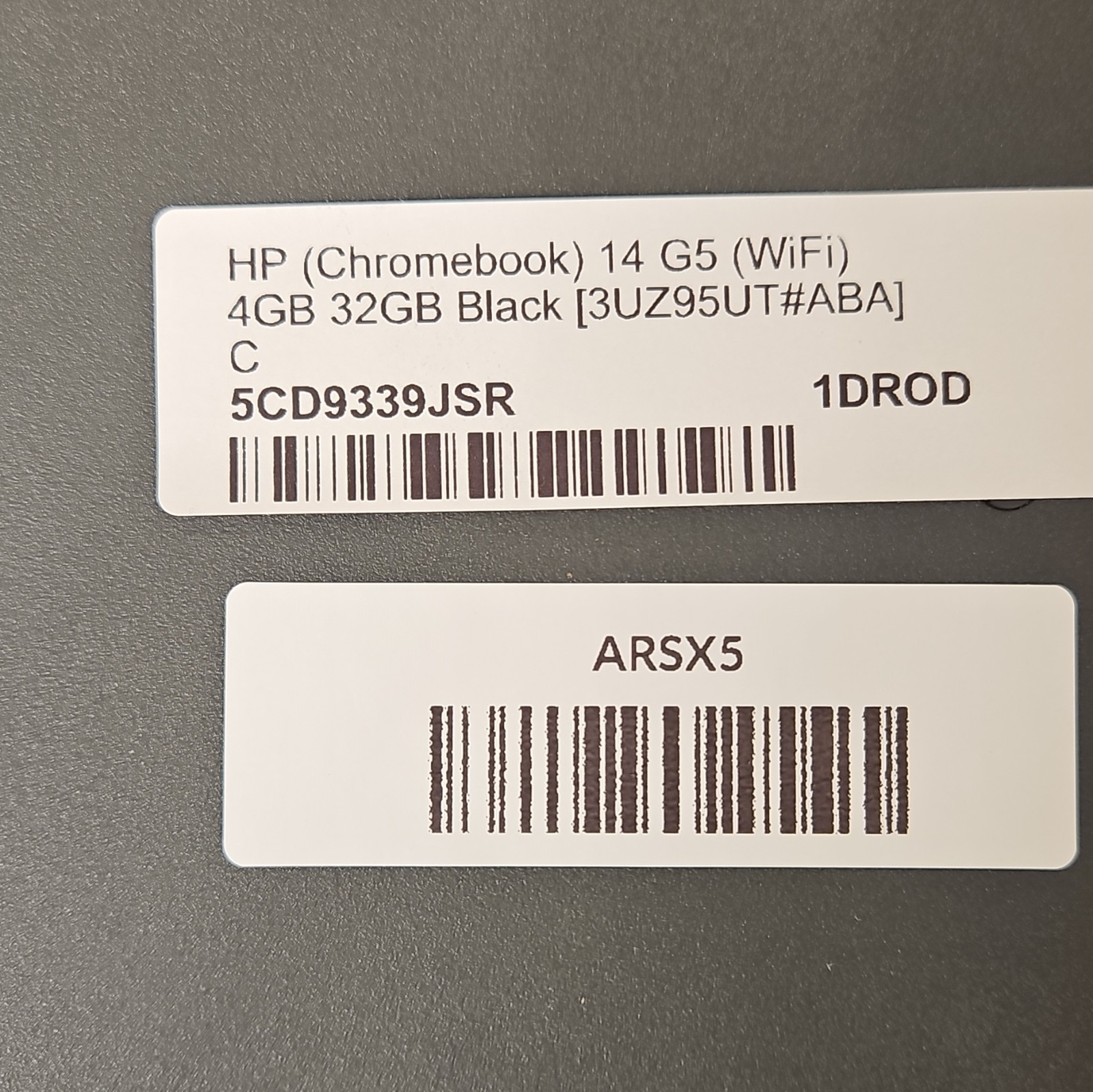 HP Chromebook 14 G5 14in Intel 1.10GHz 4GB 32GB eMMC Chrome OS Black WiFi