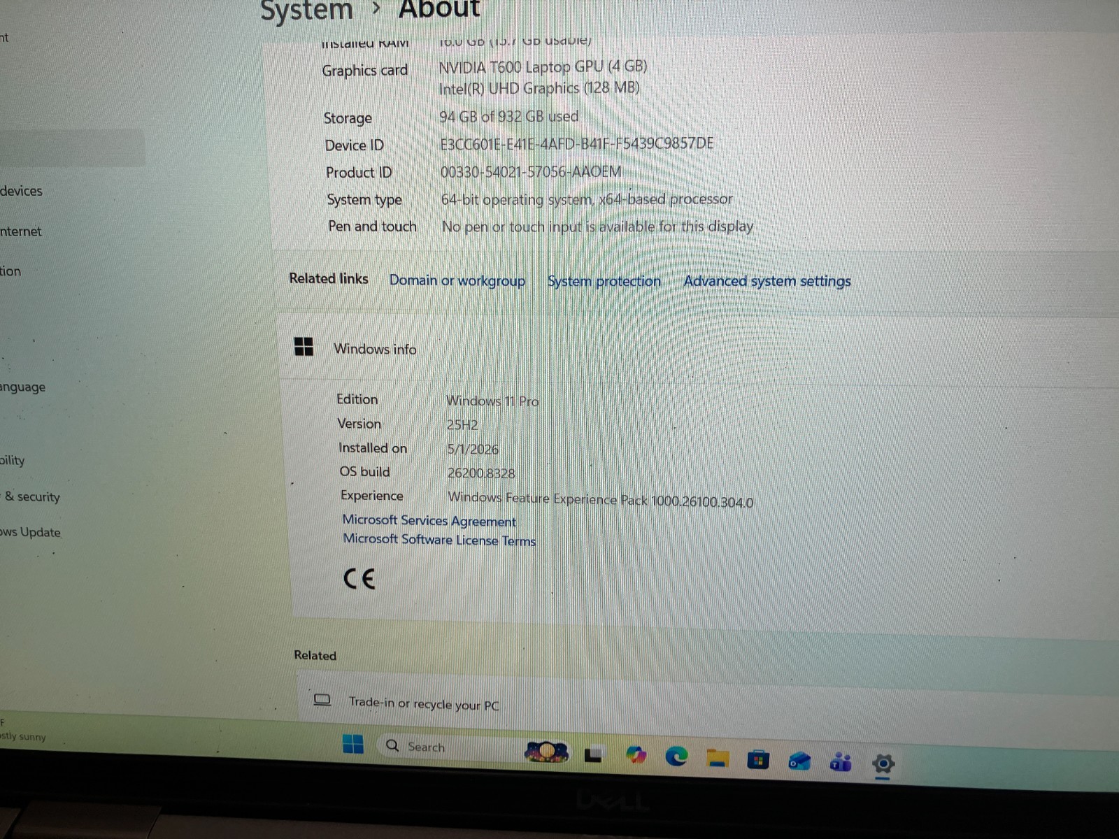 Dell Precision 3561 Core i5-11500H 2.90GHz 16GB 1TB WD SN850X 4×4.0 NVMe SSD W11