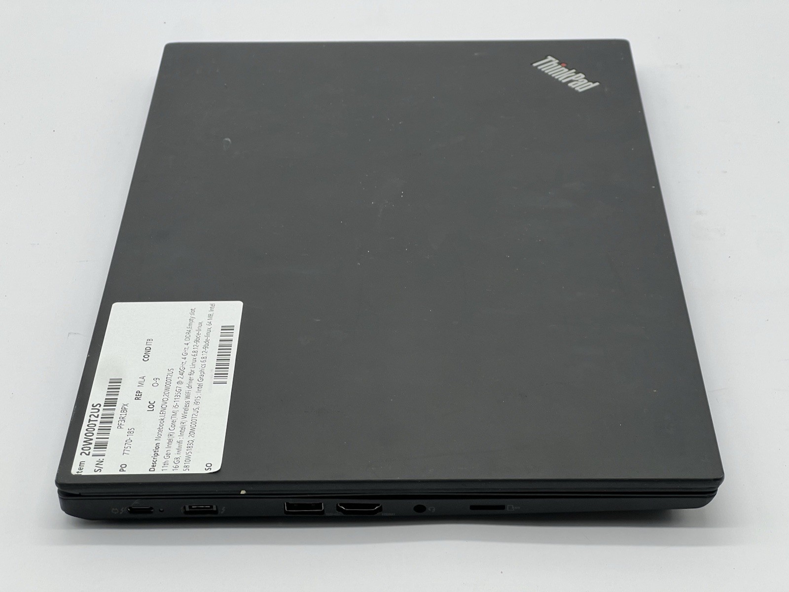 Lenovo ThinkPad T14 Gen 2i, i5-1135G7, @ 2.40GHz, 16GB RAM-No HDD/OS/Charger