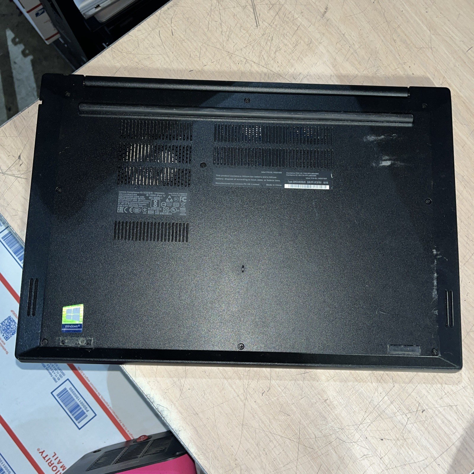 LENOVO THINKPAD E580 INTEL CORE I5-8250U 1.60GHZ 8GB RAM NO HD