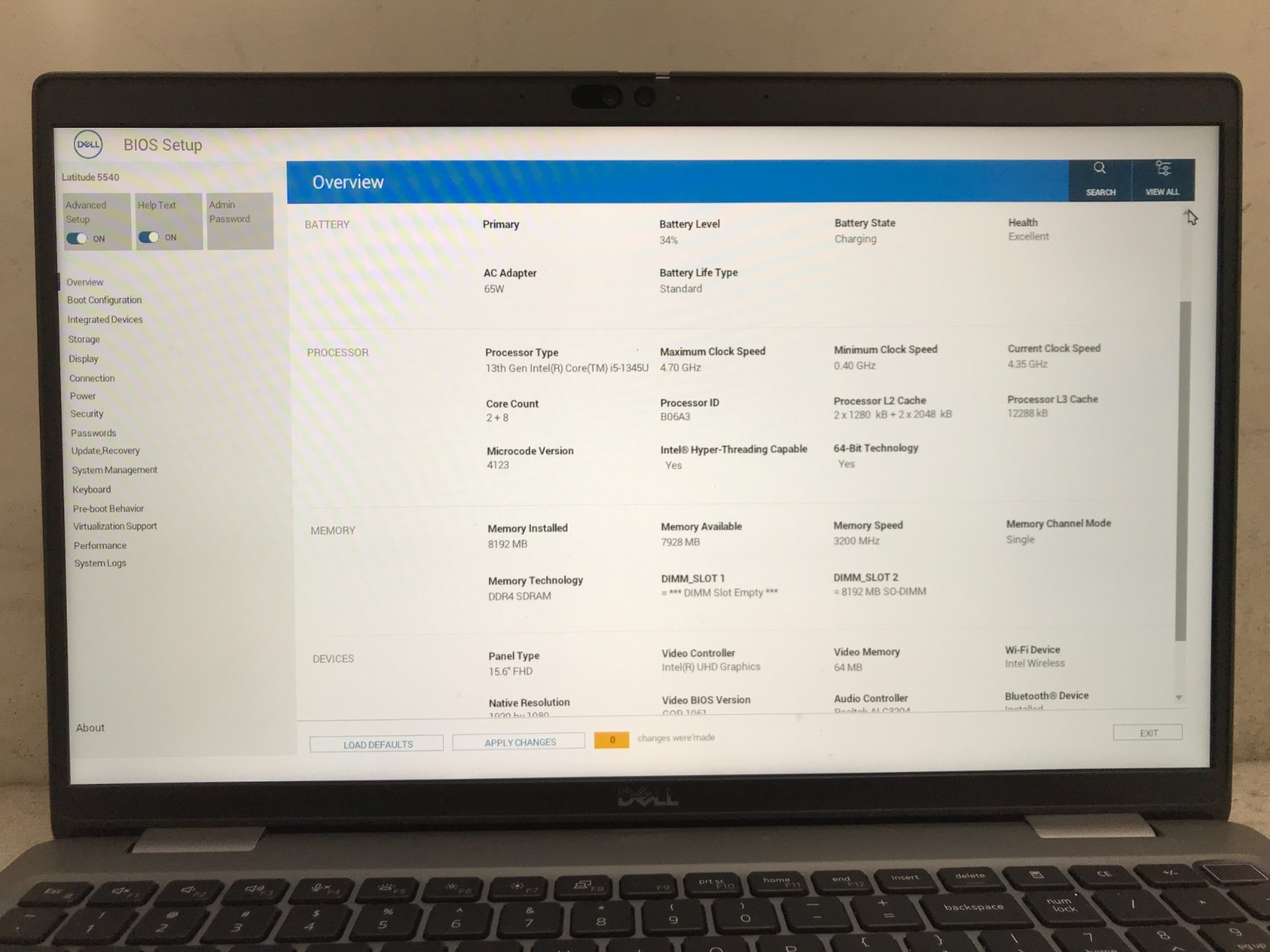Dell Latitude 5540 / Intel Core i5-1345U 4.35GHz / 8GB RAM / No SSD
