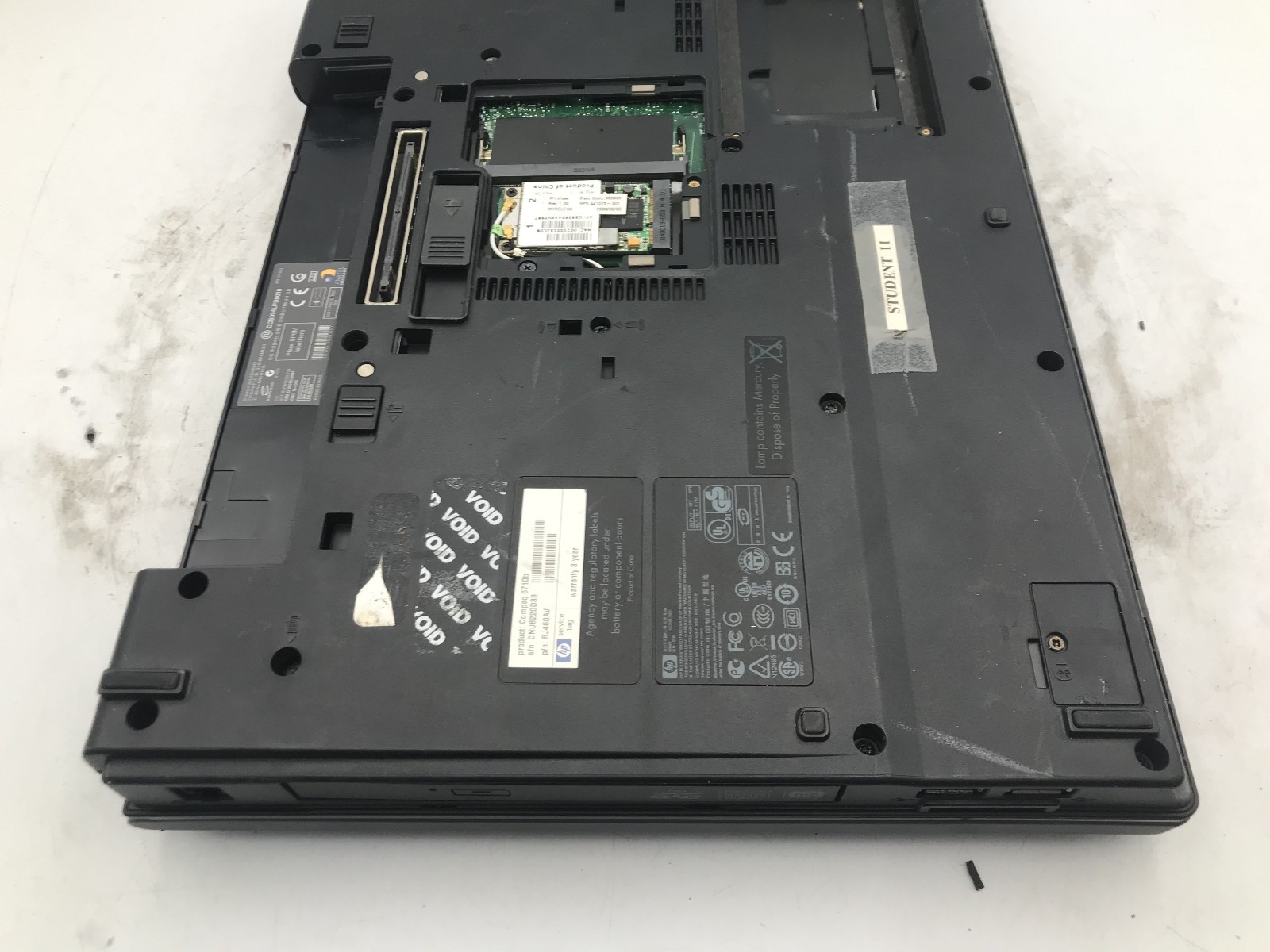 HP COMPAQ 6710B – FOR PARTS/REPAIR – INTEL CORE 2 DUO – NO RAM – READ DESC – BB!