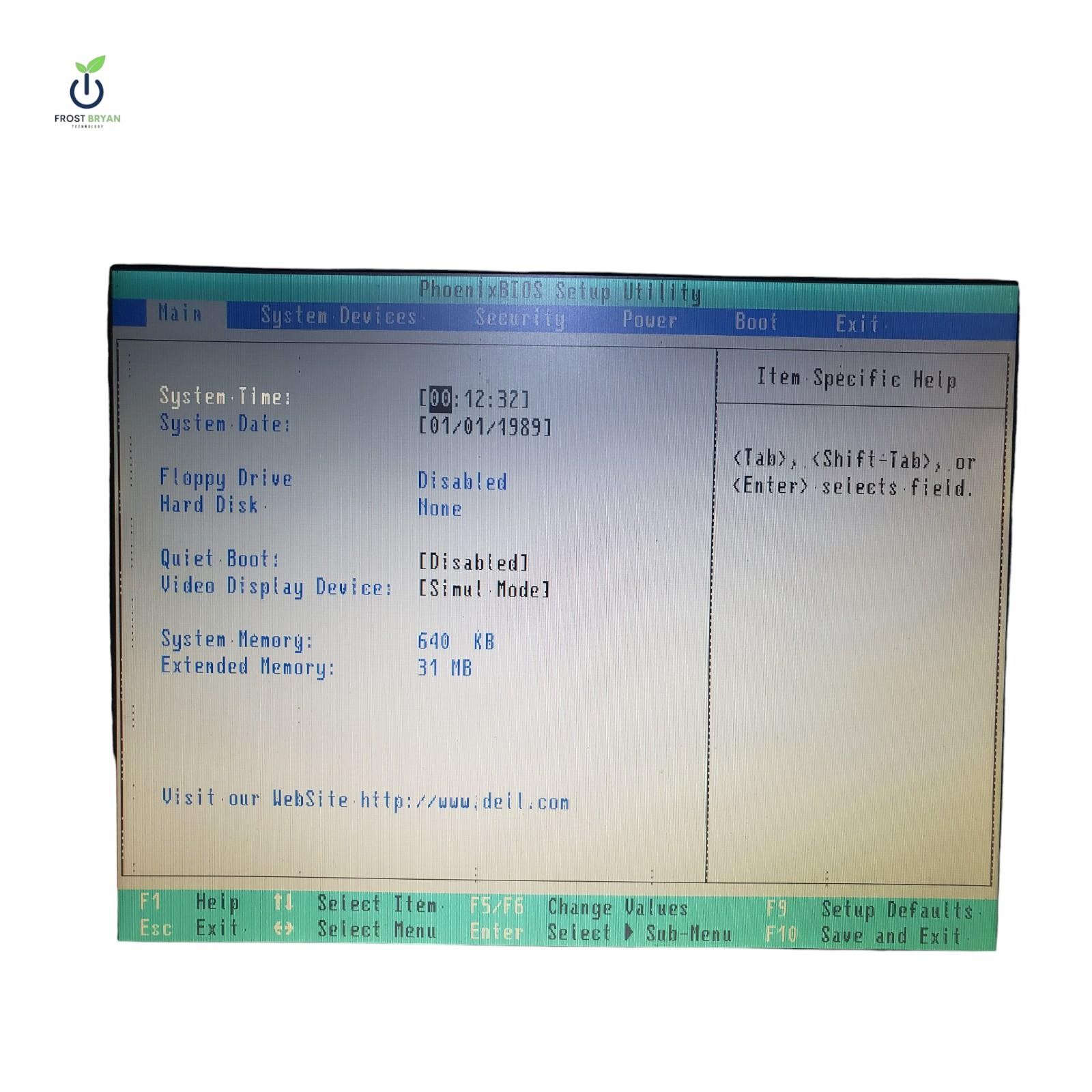 DELL TS30H Laptop Intel Pentium 2 64MB Bad Battery No OS/HDD Grade C [READ]