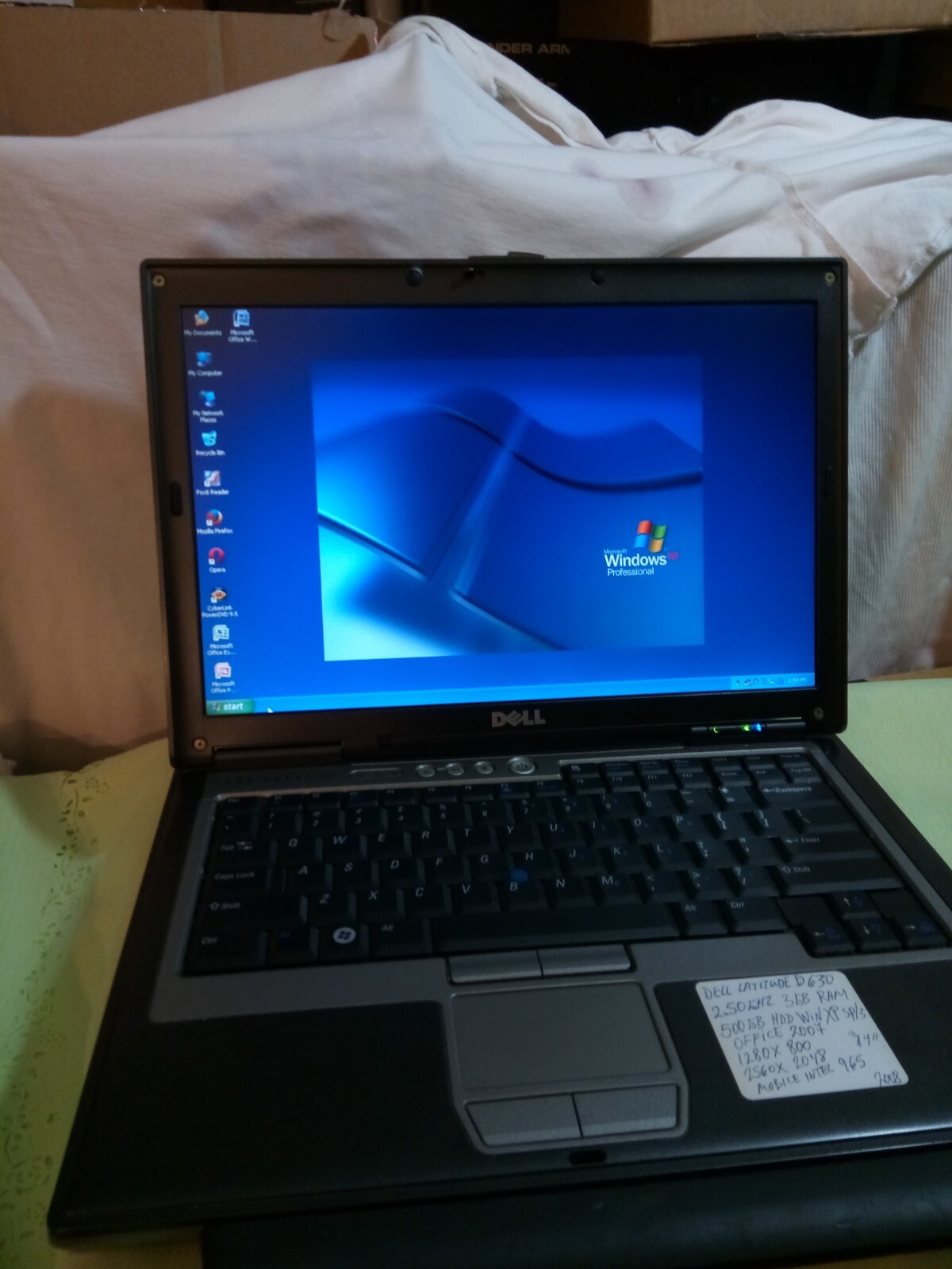 DELL LATITUDE D630 T9300 2.50GHZ 3GBRAM 500GBHDD WIN XPSP/3 OFFICE2007 1280×800