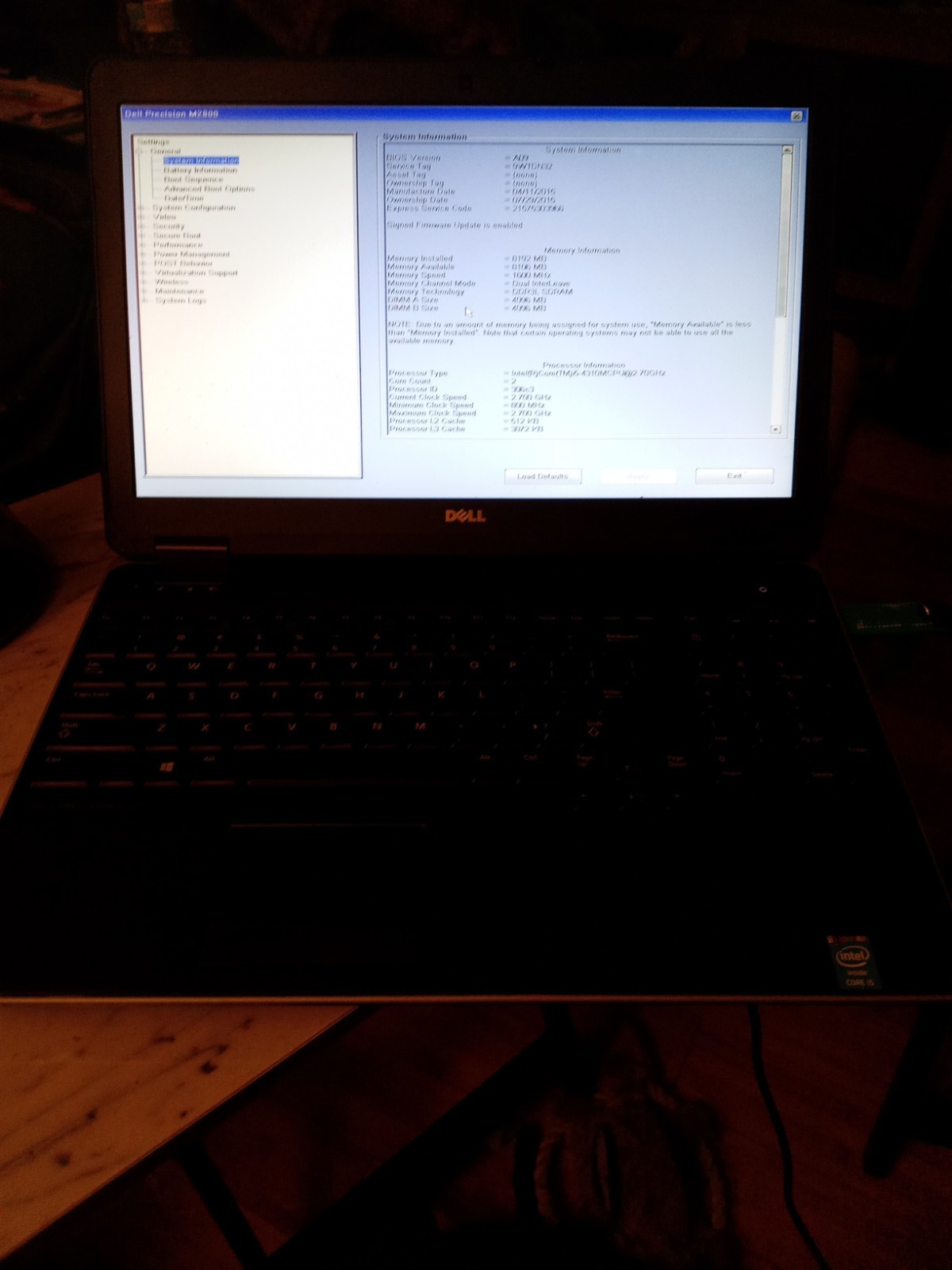Dell Precision M2800 – 15.6″ HD, 2.7GHz i5, 8GB RAM, 500GB HDD, Windows 11