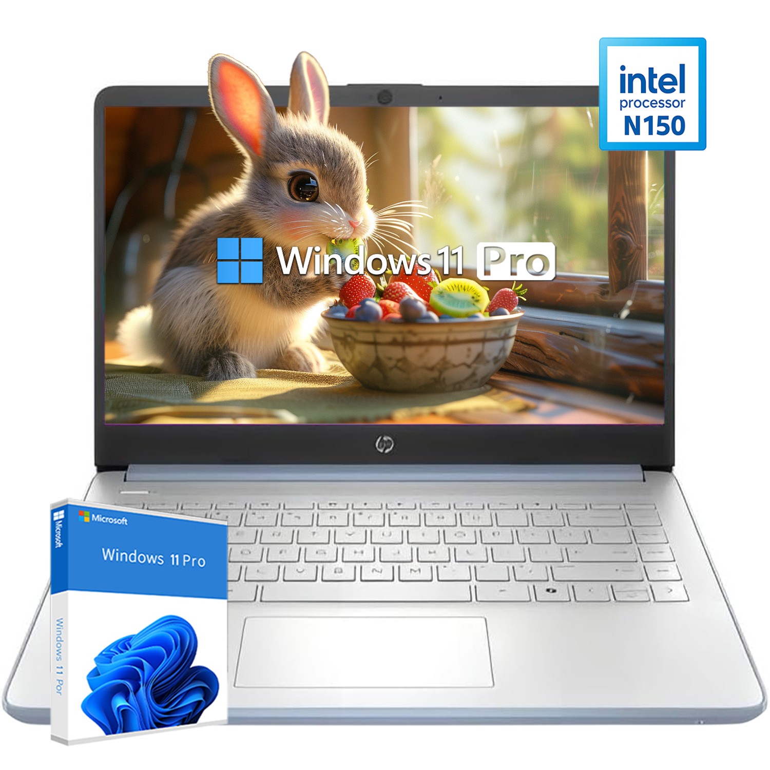 HP 14 in HD Laptop Intel N150 Notebook UpTo 16GB RAM 384GB UFS Win 11 Home / Pro