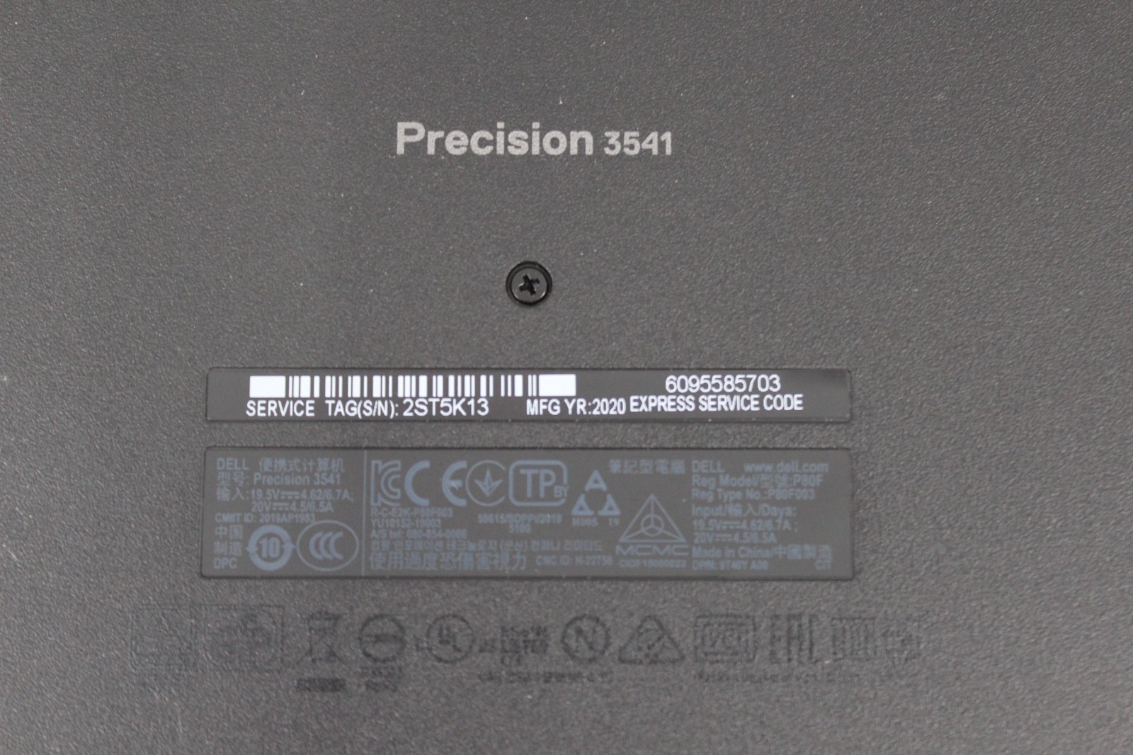 Dell Precision 3541 Laptop i7‑9850H 16GB 256GB SSD NVIDIA Quadro P620 Win11