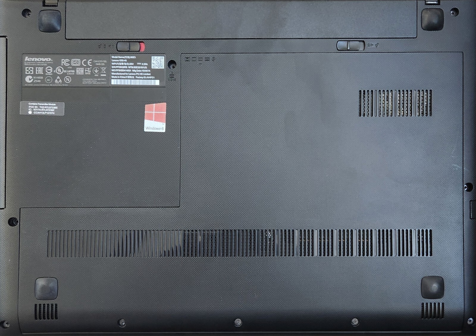 Lenovo g50-45 laptop with Charger 6GB 15.6″ Used No HD