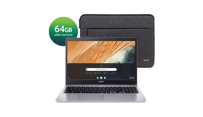 Acer Chromebook 315, 15.6” HD, Intel Celeron N4000, 4GB LPDDR4,Pure Silver