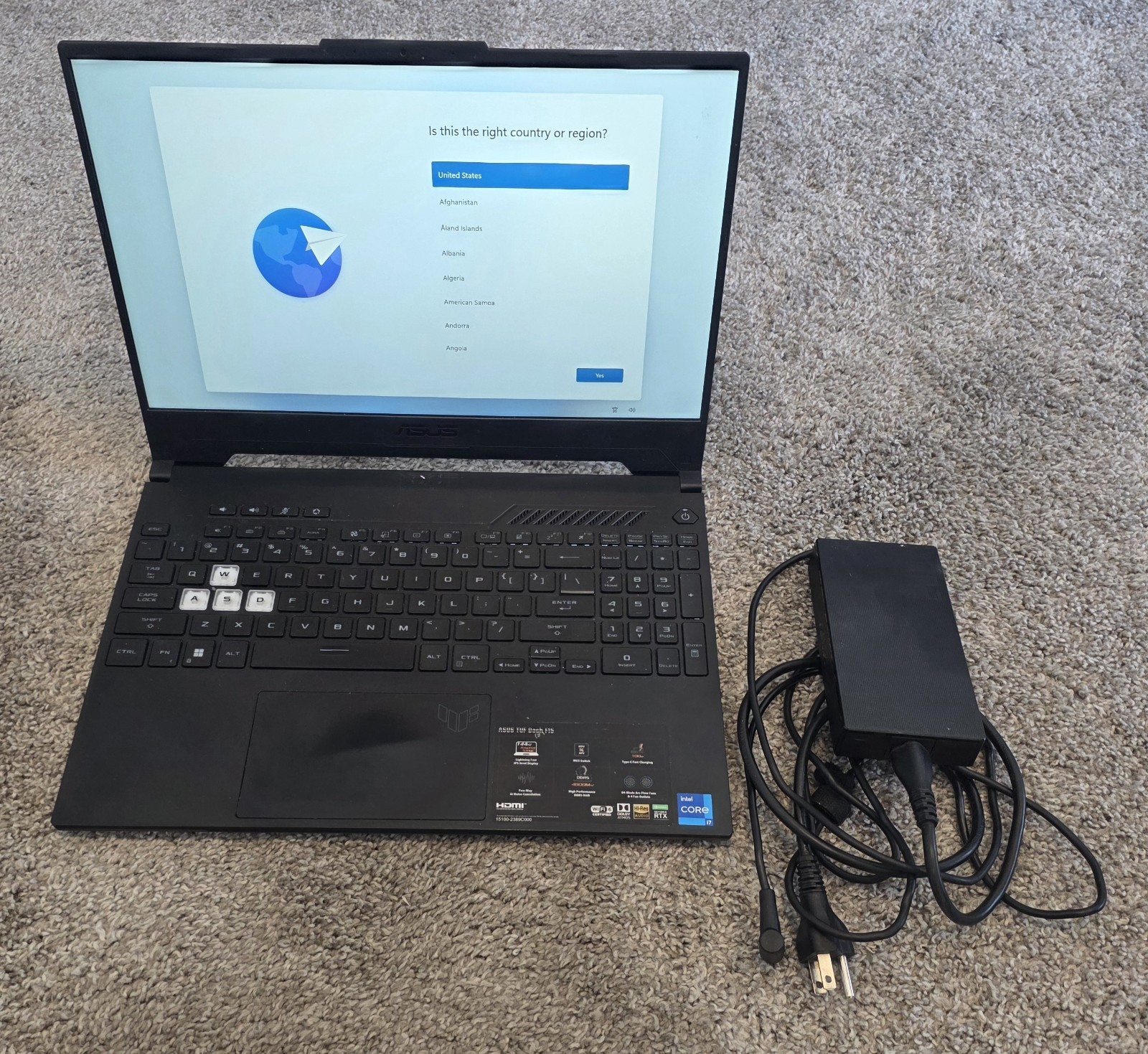 ASUS TUF Dash F15 Gaming Laptop – i7-12650H | RTX 3070 | 16GB DDR5 | 512GB SSD
