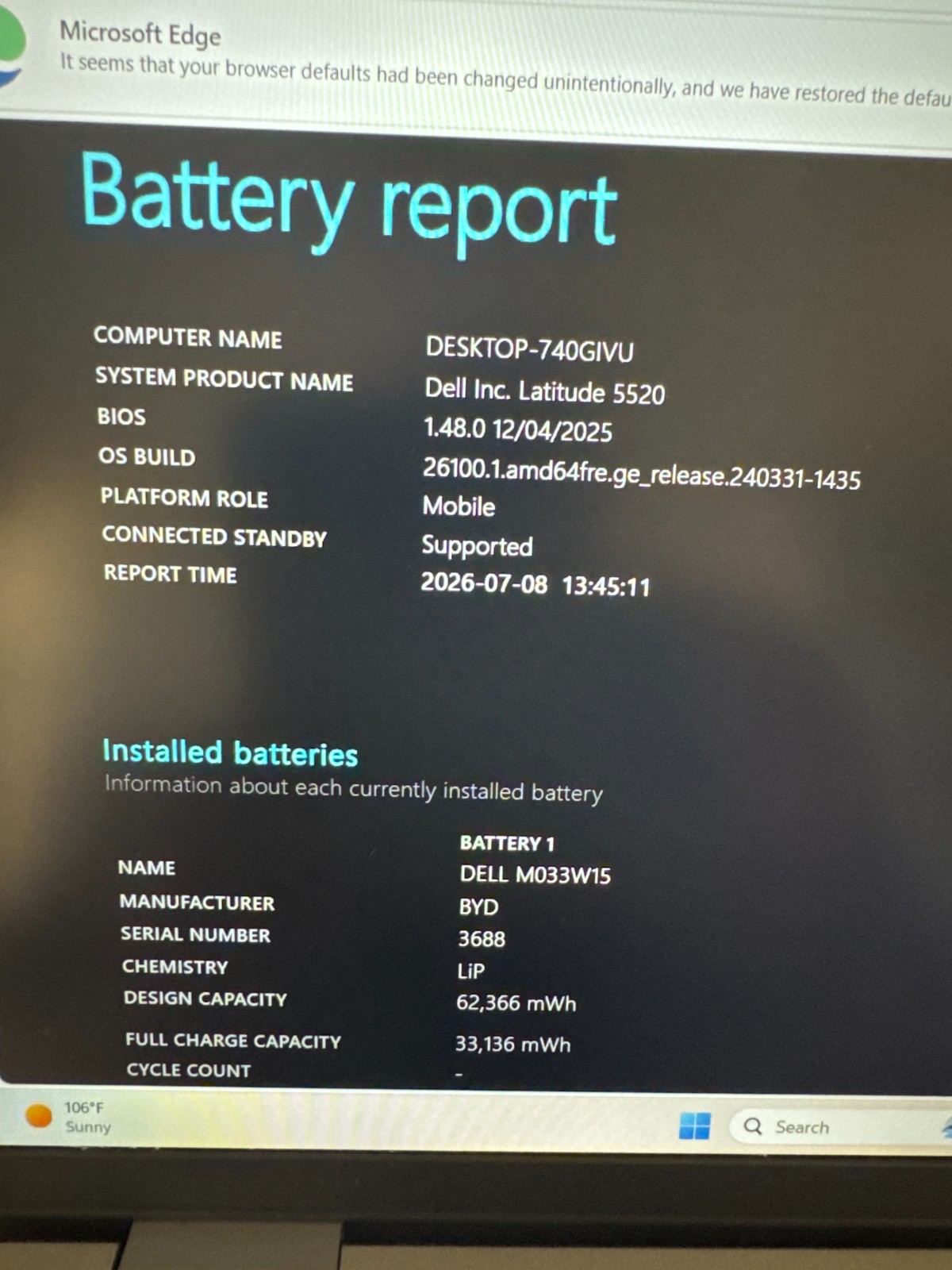 DELL Latitude 5520 i7 11th Gen., 477Gb Storage, 16GB Ram, No power adapter.