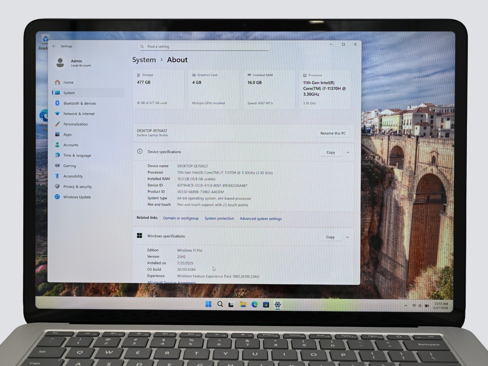 Microsoft Surface Laptop Studio i7-11370H 3.3GHz 16GB RAM 512GB SSD RTX 3050 Ti