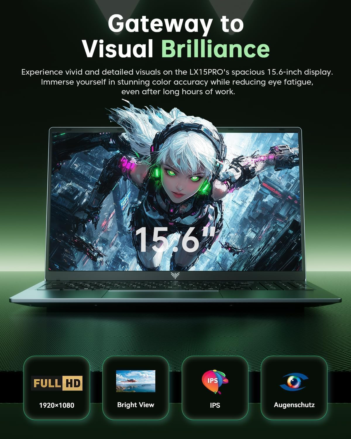 2026 AMD Gaming Laptop with Ryzen 7 5700U Processor(8C/16T, Up to 4.3GHz), AMD R