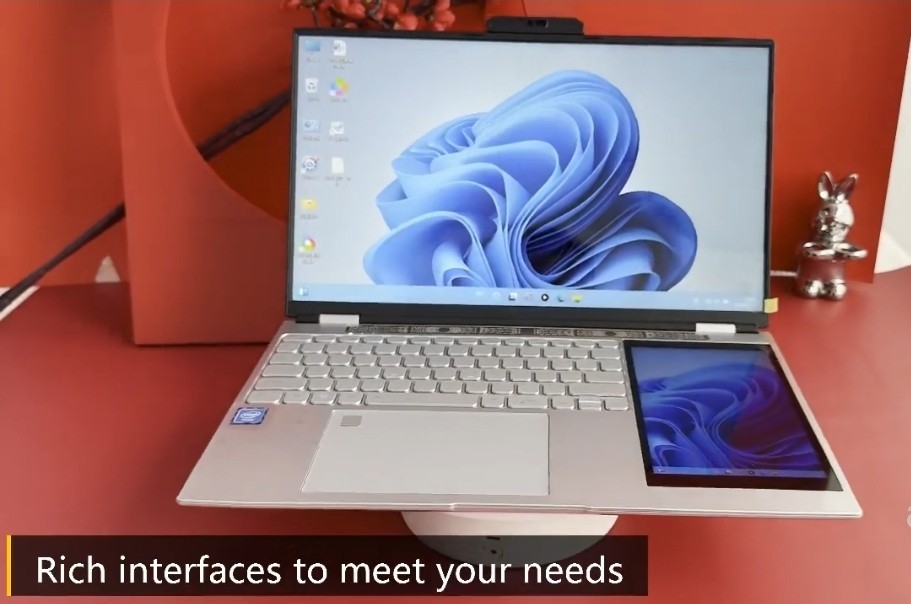 Dual Touchscreen Laptop 15.6 Inch+7 Inch 32G DDR4 2TB SSD Fingerprint Unlock